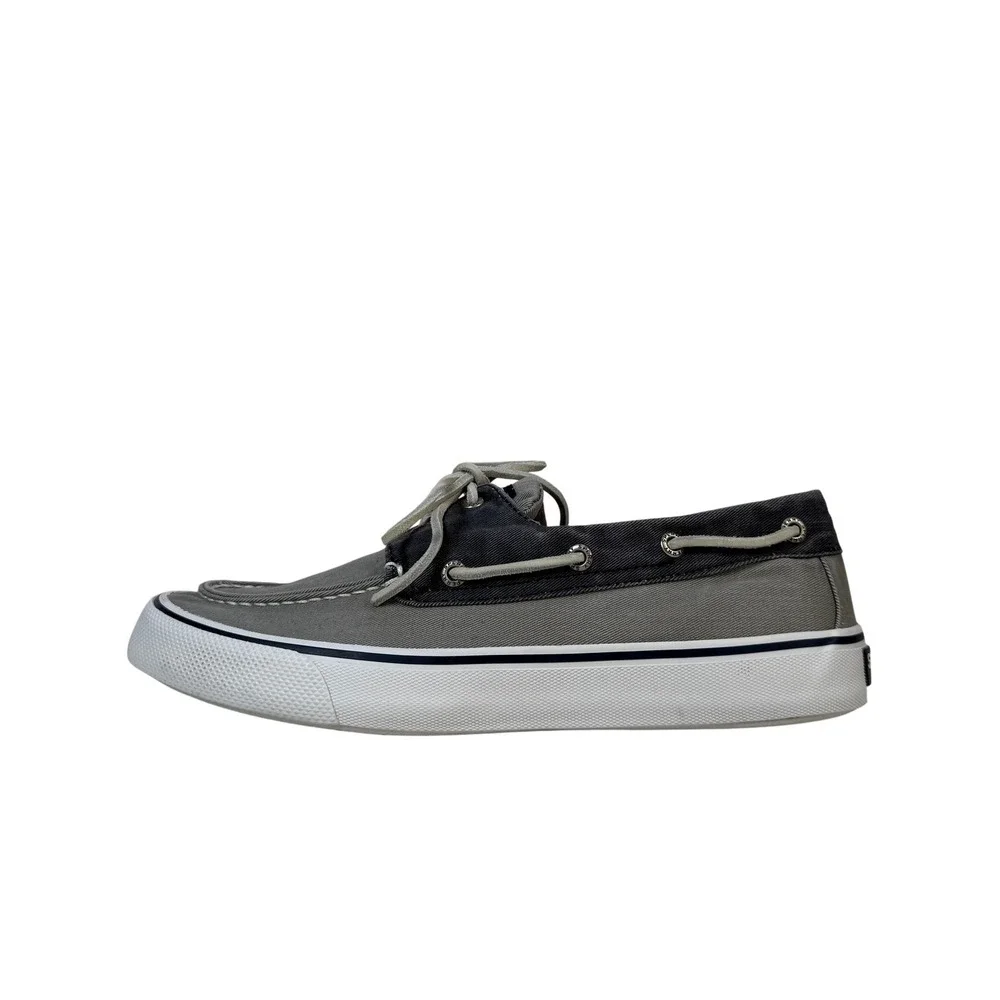 Sperry Top Sider Bahama II Sneaker Boat Shoe Mens 9.5 Grey Navy STS22018